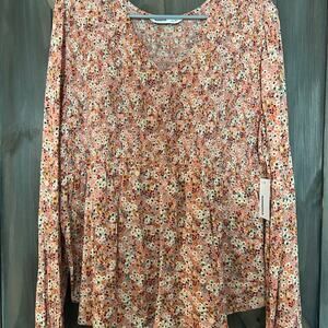 Sonoma Goods For Life Smocked Bodice Peasant Top